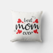最も最高のなお母さんの母の日のタイポグラフィ|の装飾用クッション クッション (正面)