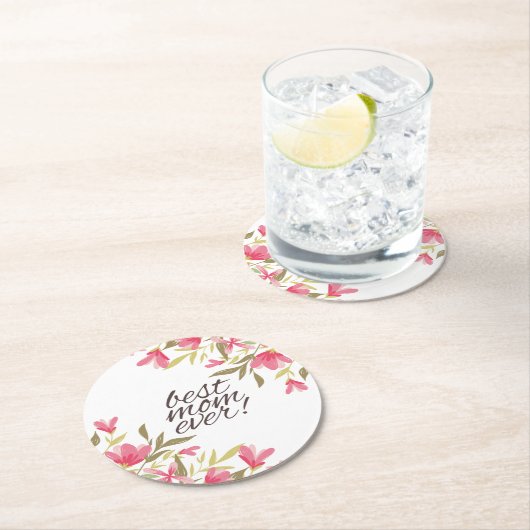 最も最高のなお母さんの母の日|のコースター ラウンドペーパーコースター (インサイチュ)