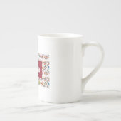 最も最高のなお母さんの装飾的な質感パターン陰 ボーンチャイナマグカップ (右)