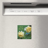 最も最高のなお母さんの黄色バラの花の写真の磁石 マグネット (インサイチュ (食洗機))