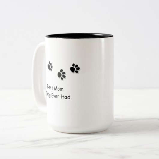 最も最高のなお母さんは犬タンブラーを持っていました ツートーンマグカップ (正面左)