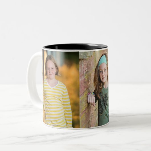 "最も最高のなお母さん"のパーソナライズな写真のマグ ツートーンマグカップ (正面左)