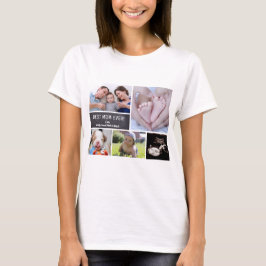 最も最高のなお母さん! パーソナライズな写真のコラージュ Tシャツ