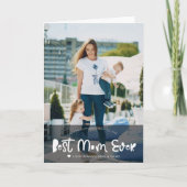 最も最高のなお母さん|手のレタリングの母の日の写真カード カード (正面)