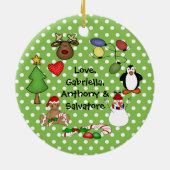 最も最高のなお父さんのクリスマスのオーナメント セラミックオーナメント (裏面)