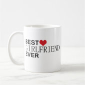 最も最高のなガールフレンド コーヒーマグカップ (左)