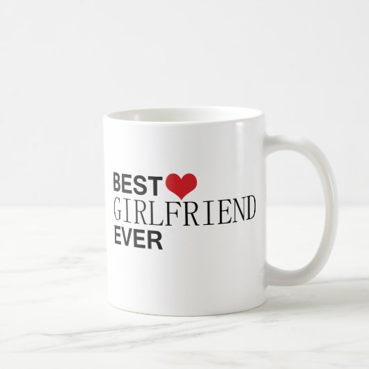 最も最高のなガールフレンド コーヒーマグカップ (右)
