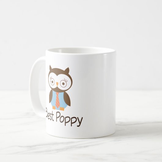 最も最高のなケシのフクロウ コーヒーマグカップ (正面左)