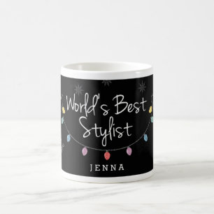 最も最高のなスタイリストのクリスマスの照明のマグ コーヒーマグカップ