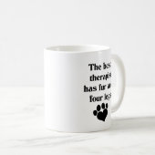 最も最高のなセラピストは毛皮および4本の足のマグを持っています コーヒーマグカップ (正面右)
