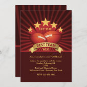 最も最高のなチームフットボールのパーティの招待状 招待状 (正面/裏面)