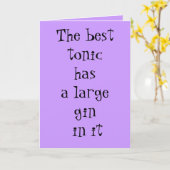 最も最高のなトニックに誕生日それで大きいジンが-あります カード (黄色い花)