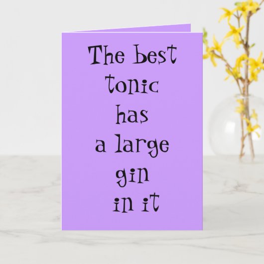 最も最高のなトニックに誕生日それで大きいジンが-あります カード (黄色い花)