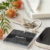 最も最高のなナースの名前をカスタムするの黒いヒョウのギフト キーホルダー (正面右)