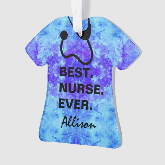 最も最高のなナースの聴診器は上のカスタムをごしごし洗います オーナメント (正面)