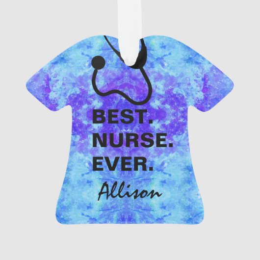 最も最高のなナースの聴診器は上のカスタムをごしごし洗います オーナメント (裏面)