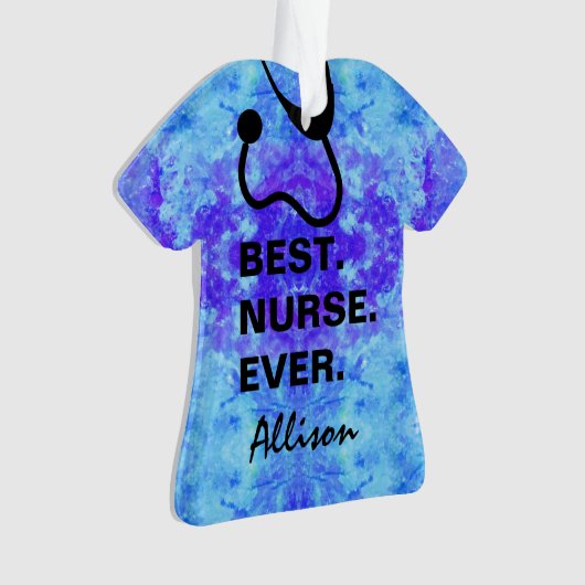 最も最高のなナースの聴診器は上のカスタムをごしごし洗います オーナメント (正面)
