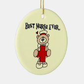 最も最高のなナースのTシャツおよびギフト セラミックオーナメント (右)