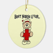 最も最高のなナースのTシャツおよびギフト セラミックオーナメント (左)