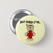 最も最高のなナースのTシャツおよびギフト 缶バッジ (正面&裏面)