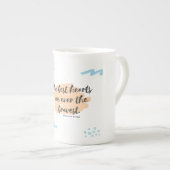 "最も最高のなハート… "の骨灰磁器のマグ ボーンチャイナマグカップ (正面右)