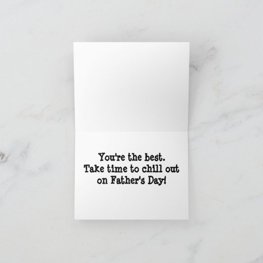 最も最高のなパパのために冷やして下さい カード (内部)