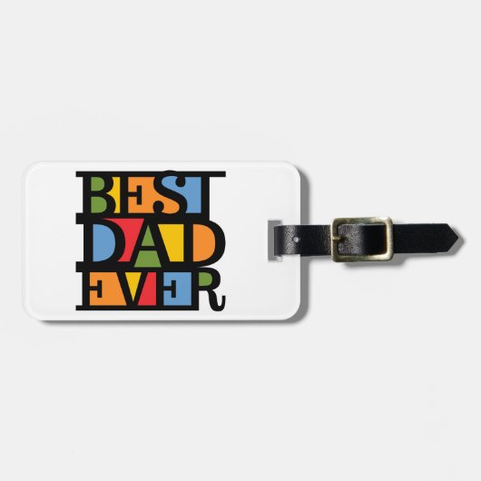 最も最高のなパパのカスタムな荷物のラベル ラゲッジタグ (正面横)