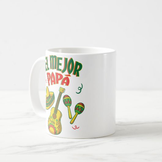 最も最高のなパパのスペインのな父の日のコーヒー・マグのギフト コーヒーマグカップ (正面左)