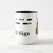 最も最高のなパパのモールス符号のハムオペレータマグはそれをカスタマイズ マグカップ (中央)