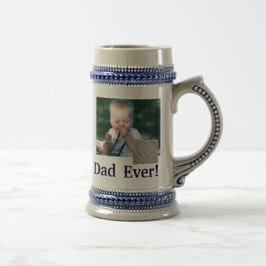 最も最高のなパパの写真ステイン ビールジョッキ (右)