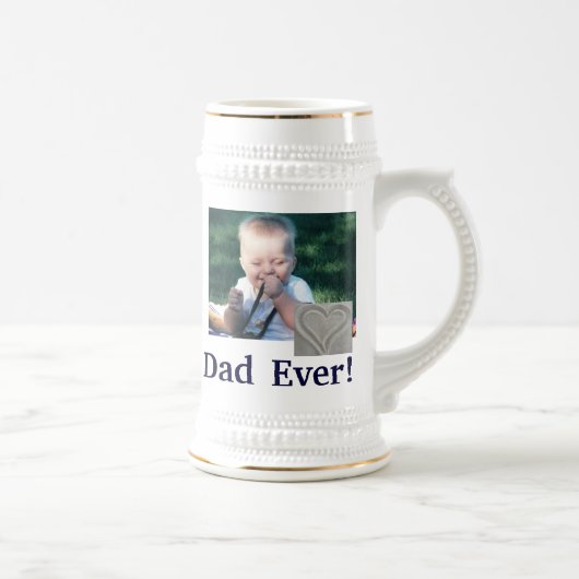 最も最高のなパパの写真ステイン ビールジョッキ (右)