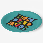 最も最高のなパパの名前をカスタムする及び色の紙皿 ペーパープレート (アングル)