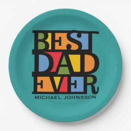 最も最高のなパパの名前をカスタムする及び色の紙皿 ペーパープレート