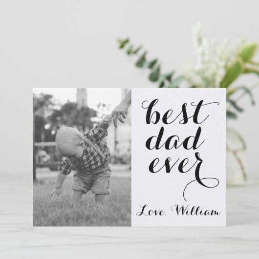 最も最高のなパパの幸せな父の日のカスタムの写真 カード (スタンド正面)