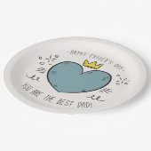 最も最高のなパパの幸せな父の日|の紙皿 ペーパープレート (アングル)