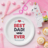 最も最高のなパパの幸せな父の日|の紙皿 ペーパープレート (パーティー)