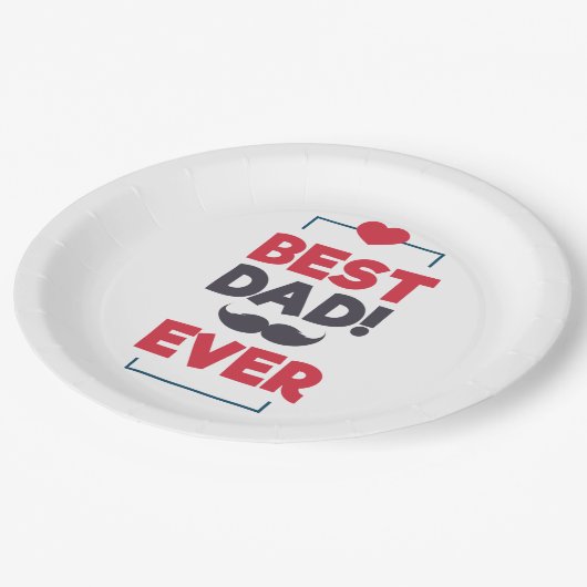 最も最高のなパパの幸せな父の日|の紙皿 ペーパープレート (アングル)