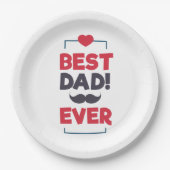 最も最高のなパパの幸せな父の日|の紙皿 ペーパープレート (正面)