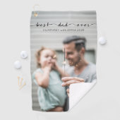 最も最高のなパパの父の日のタイポグラフィの写真テンプレート ゴルフタオル (インサイチュ)