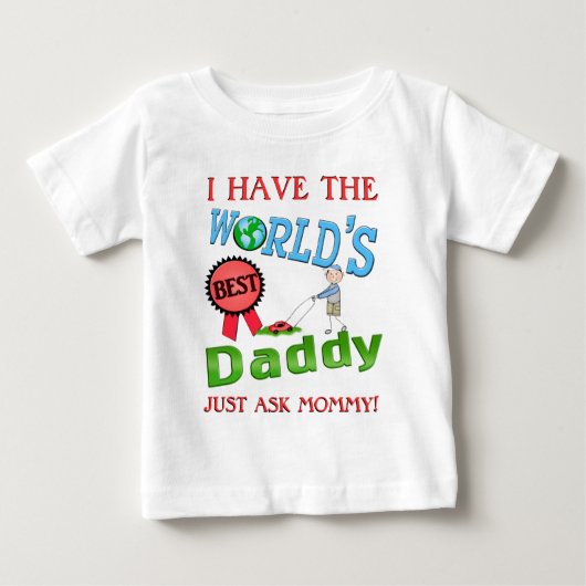 最も最高のなパパの父の日 ベビーTシャツ (正面)