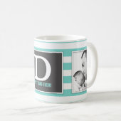 最も最高のなパパ! 写真およびモノグラムのモダンを使って! コーヒーマグカップ (正面右)