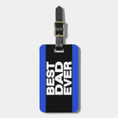 最も最高のなパパLgの青 ラゲッジタグ (正面縦)