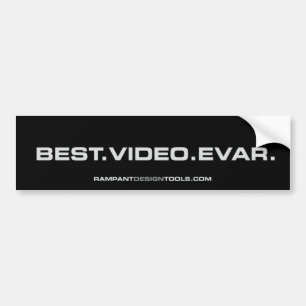 最も最高のなビデオEvar -手がつけられないバンパーステッカー バンパーステッカー