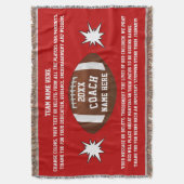 最も最高のなフットボールのコーチのギフト、パーソナライズな毛布 スローブランケット (正面縦)