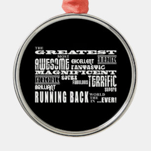 最も最高のなフットボールのランニングは最も素晴らしいランニングの背 メタルオーナメント