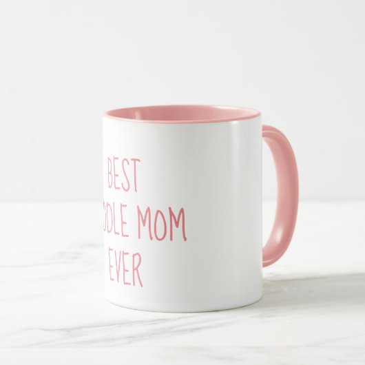 最も最高のなプードルのお母さんのおもしろいなプードルの所有者 マグカップ (正面右)