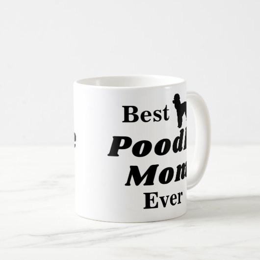 最も最高のなプードルのお母さんのコーヒー・マグ コーヒーマグカップ (正面右)