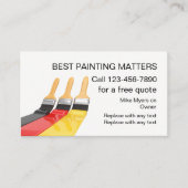 最も最高のなペインターの建築業者 名刺 (正面)