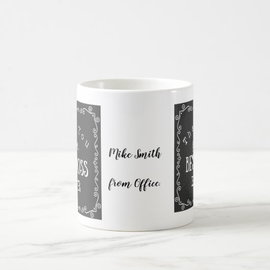 最も最高のなボスのマグがあることをありがとう コーヒーマグカップ (中央)