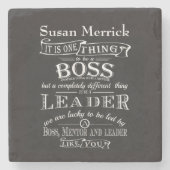最も最高のなボスの感謝のギフトのコースターのカスタム ストーンコースター (正面)